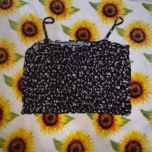 black floral crop top